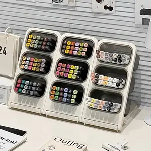 Large Capacity Desk Organizer, Stationery Organizer - Wall Mounted Pen Holder for Markers and Pens | Polished Plastic, Ideal for Students and Office Use