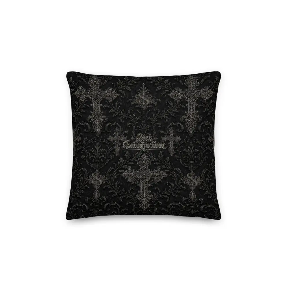 Sick Satisfaction Gothic Cathedral Cross All-Over Print Premium Pillow