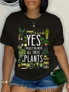 100% Cotton Plant Lover Gardening Yes, I Really Do Need All These Plants T-Shirt