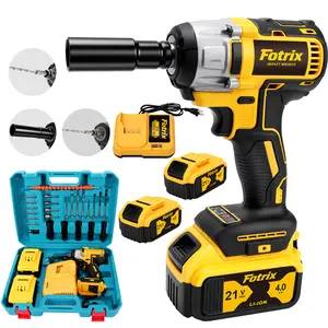 1/2-in Cordless Brushless Impact Wrench, 3-in-1 Electric Gun Set with 21V 4.0Ah Lithium Battery, Stand-Mounted Fast Charger, Voltage Settings, Drill Bits, LED Lighting, ABS Drop-Resistant Housing, Brushless Impact Drill for Car Tire Bearings, Home DIY,sum