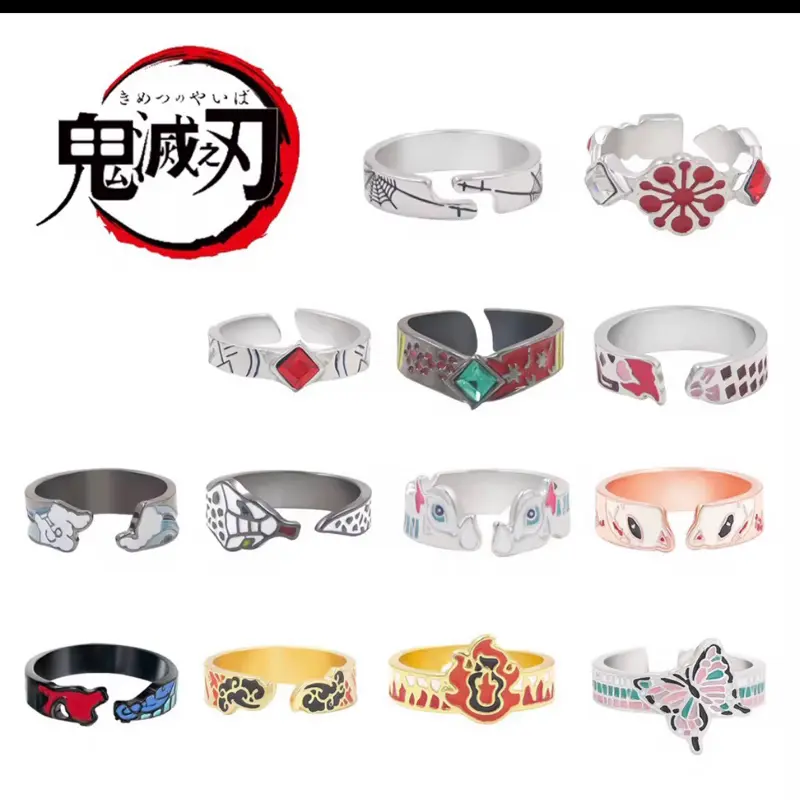 Demon Slayer character theme Adjustable rings