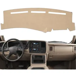 Dashboard Cover For Chevrolet Silverado 1500,2500,3500 (1999-2006), Avalanche, Chevy Tahoe, Suburban, GMC Sierra, Yukon Dash Cover Mat(Premium Carpet, Beige)