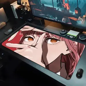 makima Mouse Pad Game Design 1000×500mm 900×400mm 800×400mm 600x300mm Large XXL Gaming Mouse Pad - Extended, Thick, Non-Slip Rubber Base Desk Mat with Precision Stitched Edges - Washable Large Desk Pad