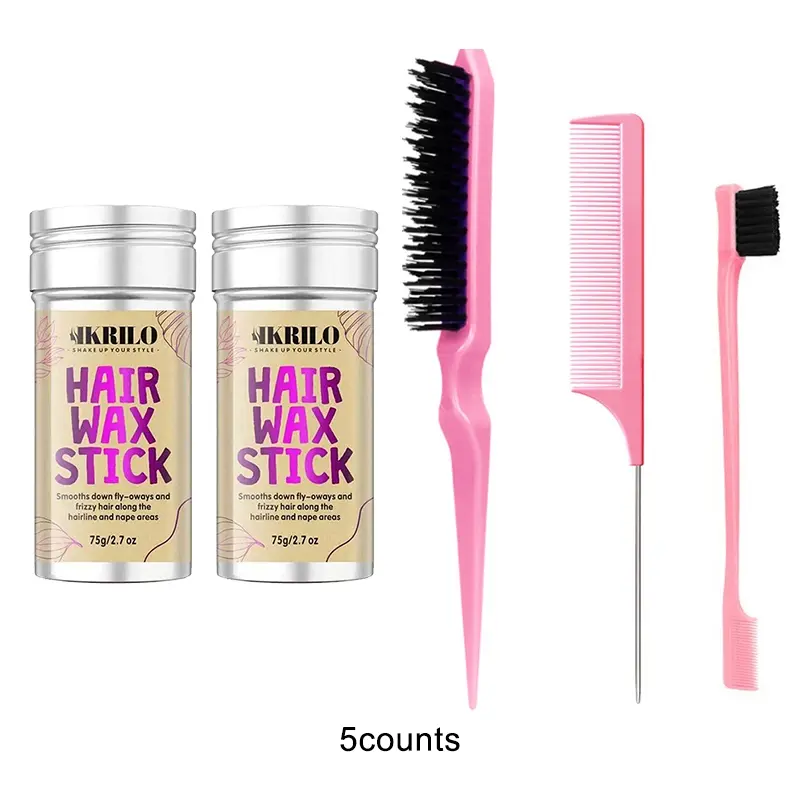 5-count hair wax sticks with combs, hair styling wax sticks, smooth hair wax sticks, Flyaway Hair Tamer, Frizz Free Styling, professional hair styling products for men and women, head styling supplies, Haircare