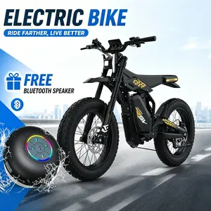 FREE Bluetooth Speaker【Likebike LF03】Electric Dirt Bike for Adults 2000W Peak(750W Rated) 20" Off-Road Fat Tire E-Bike 85+ Miles PAS 34MPH 40° Climb - 48V 23AH NFC+Password Unlock Electric Motorcycle