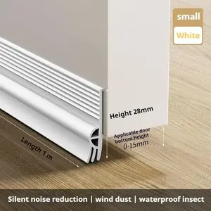 Door Bottom Weatherstripping TPE Guard Roll - Self-Adhesive, Windproof, Dustproof, Insect-Repellent, Noise-Reducing, Efficient Air-Tight Seal - 1m/roll, Brown, White, Grey, Transparent, Easy Installation, Versatile Use for Doors & Windows - Silicone