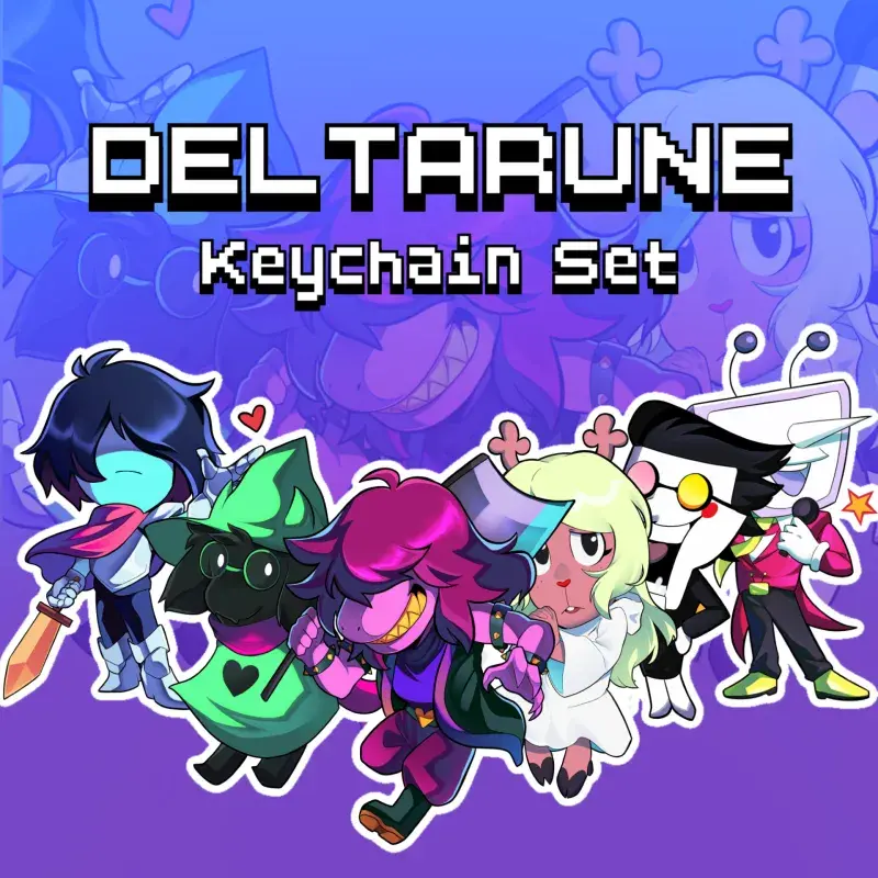 DELTARUNE Acrylic Charm Keychain - Tenna, Spamton, Noelle, Susie, Ralsei, Kris Keyrings - Kawaii Keyrings Birthday Gifts – Cute Acrylic Keychain Charms, Perfect Gift for Fans & Collectors