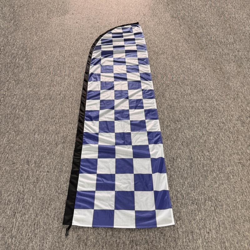 1pc Checkered Flutter Feather Banner Flag  polyester knit material Heavy duty and color fast with mirror image 100% bleed on reverse side Many Designs available for all industries  more colors
