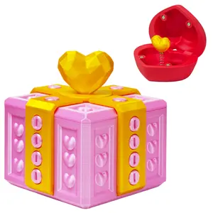 Annyoying Present with Heart in a Box Valentine's Day Gifts Box Hilarious Screw Challenge Middle Finger Surprise Endless Puzzle 3D Printed Gift Boxes for Birthday