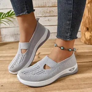 Rain Core Super Lightweight Canvas Shoes - Khaki Casual Slip On with Open Round Toe & Tough PVC Sole for All-Day Comfort