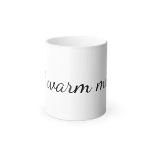 11oz Sturdy Reusable Glossy Ceramic Color Morphing Mug - "Got Warm Milk?" Themed Drinkware Cup