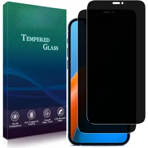 2 Pack  Screen Protector For  12, 12 Pro 6.1 Inch Anti Spy Tempered Glass, 9H Hardness, Easy to Install, Bubble Free