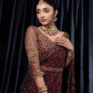 Eid collections Indian saree Womenswear Clothing  with unready Blouse