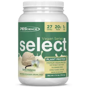 PEScience Select Vegan Protein - Premium Plant-Based Fitness/Dietary Supplement Powder for Muscle Growth & Recovery - 20g Protein, 1g Sugar, Soy-Free, Gluten-Free, Lactose-Free - 27 Servings, Smooth and Mixable Edible Optimum