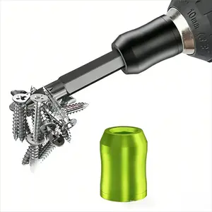 Strong magnetic screw ring, 1/4 inch/6.35mm universal magnetic screw ring drill bit, used for hexagonal screwdriver and power drill bit screw ring power supply position, Magnetic Screwdriver Tools