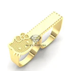 Two finger HK engravable ring | Silver / Gold plated