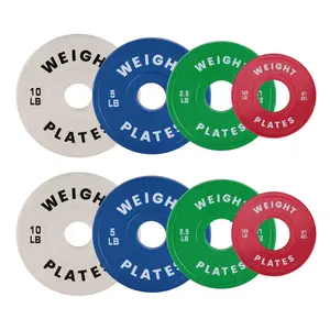 Fractional Weight Plates 1.25LB 2.5LB 5LB 10LB Set - 2 Inch Rubber Coated Strength Training & Barbell Lifting Bumper Plates for Gym, Home,summerwins
