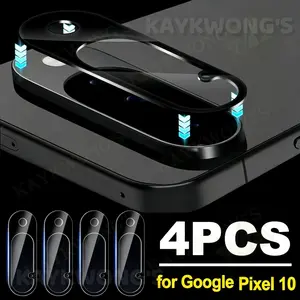 KAYKWONG'S 4-Pack For Pixel 10 Camera Lens Protector, Anti-Shatter HD Tempered Glass, Fits For Pixel 6a/7/7a/8/8a/8Pro/9/9a/9Pro/9Pro XL/10/10Pro/10Pro XL Series, Precise Fit for Smartphone Lens Film