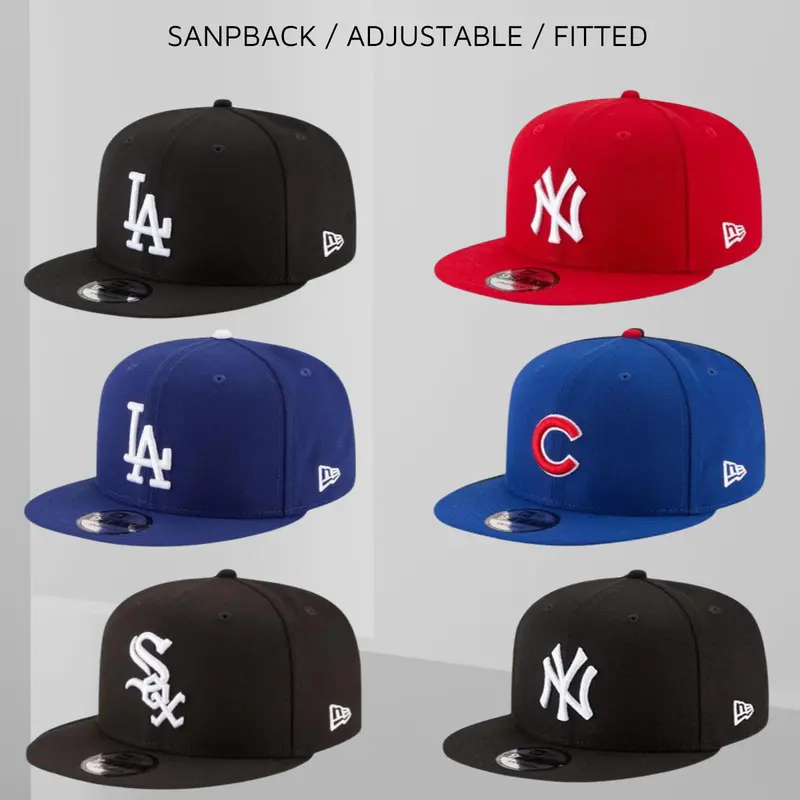 MLB Snapback Baseball Cap for Men & Women – NY Yankees LA Dodgers Chicago Cubs Flat Bill Hat, Adjustable & Fitted Design, Premium Embroidered Logo, Lightweight Durable Material, Unisex Urban Streetwear Hip Hop Style, TikTok Viral Trend 2026