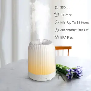 US Stock 250ml Essential Oil Diffuser Humidifier Air Aromatherapy 7 LED Ultrasonic Aroma