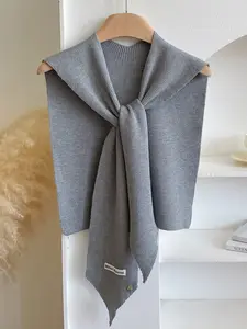 Ladies Plain Knit Shawl for Air-Conditioned Spaces, Stylish Versatile Wrap for All Seasons and Occasions, Perfect for Everyday Wear, Knitted Scarf