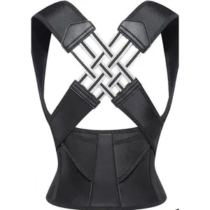 Neck & Back Pain Relief Posture Corrector - Adjustable Anti-Hunchback Brace with Spine Alignment Support |   Ergonomic Upper Back Aid for Office Work, Home & Studying Healthcare Tool