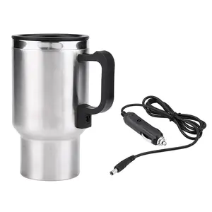 12V 450ml Electric Incar Stainless Steel Travel Heating Cup Coffee Tea Car Cup Mug