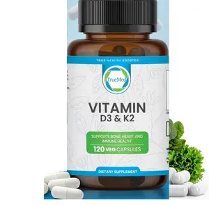 Vitamin D3 K2 5000 IU (MK-7 90 mcg) Supplement – 120 Veg Capsules – K2 D3 Vitamin Supplement for Bone, Heart & Immune Support & Calcium Absorption- Non-GMO, Gluten Free - Made in USA