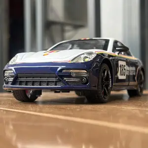 1:24 Scale Porsche Panamera Track Edition Supercar Alloy Metal Diecast Model Car Sound Light Collectible Hobby Gift