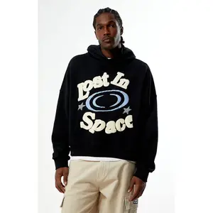 Pacsun Men's Lost In Space Puff Graphic Cropped Hoodie