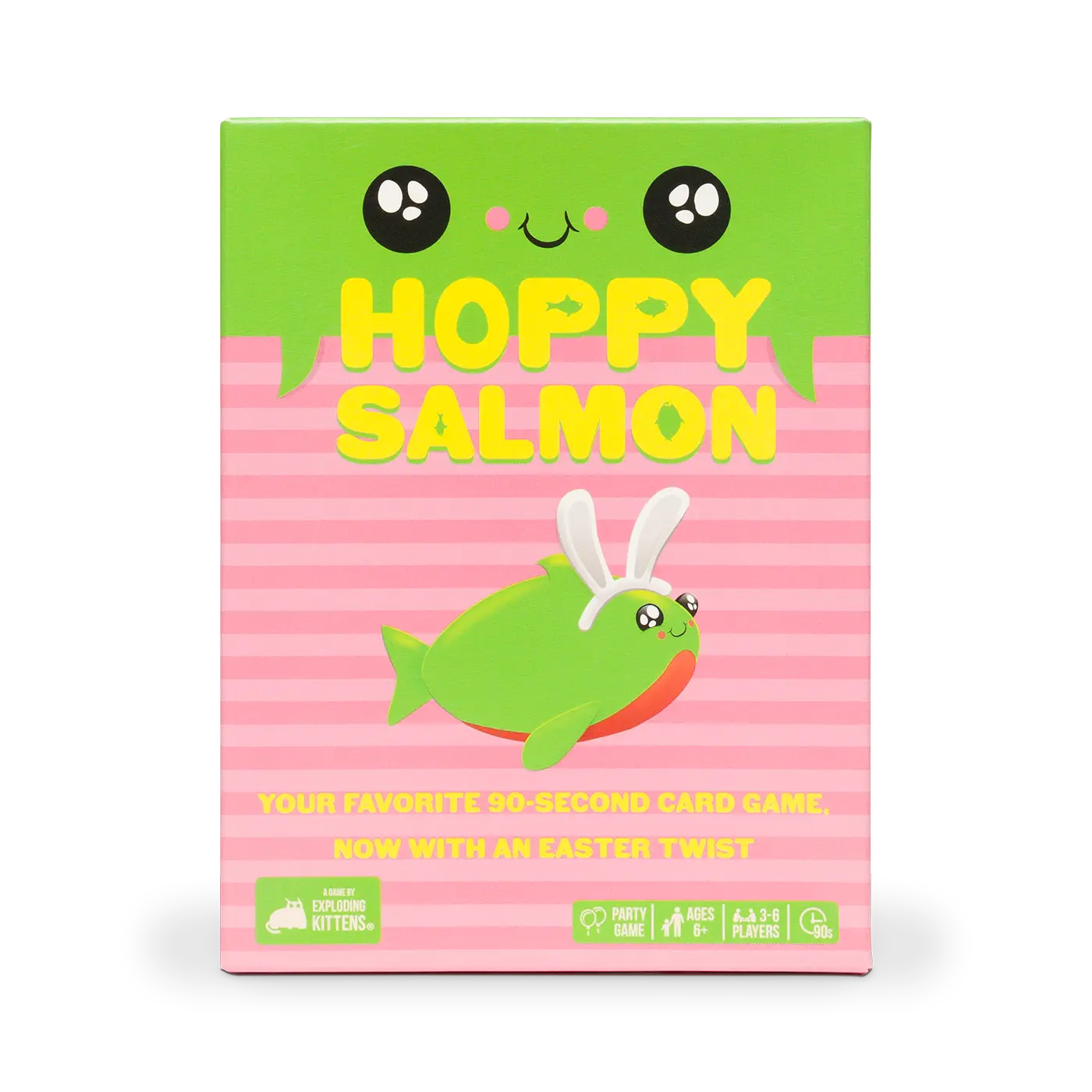 Hoppy Salmon by Exploding Kittens - Quick Card Game for Family Fun - 3-8 Players, Ages 6+ - Quick 90-Second Rounds