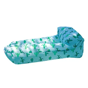 Inflatable Lounger Portable Foldable Polyester Fiber Comfortable Good Load Bearing Capacity Outdoor Air Chair For Hiking Picnic