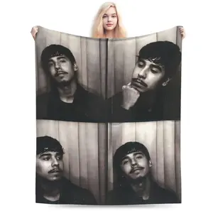 Soft Comfortable Funny Throw Blanket Ivan Music Cornejos Micro Fleece Blanket Air Conditioning Blanket Young Singer Throws Blankets Travel Blankets For All Season Bed Sofa Home Deco summerwins