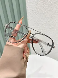 Fashion Frame Eyeglasses, Fashionable Frames Glasses, Simple Anti-blue Light Eyeglasses for Women & Men, Fashion Eyeglasses for Work, Daily Clothing Decor, for Student Daily