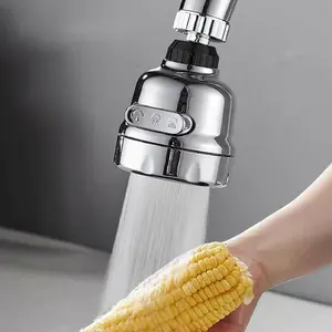 3 Mode Adjustable Kitchen Faucet Aerator, 1 Count 360 Degree Rotatable Faucet Splash Head, Sink Faucet Splash Extender