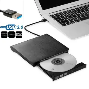 Slim External CD DVD Drive USB 3.0, Disc Player Burner Writer, Compatible with Laptop PC MAC, Optical Drive for Data Transfer and Storage