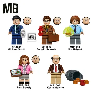 Office TV Show Character Building Block Minifigure Single Pack Movie Series Assemble Figures