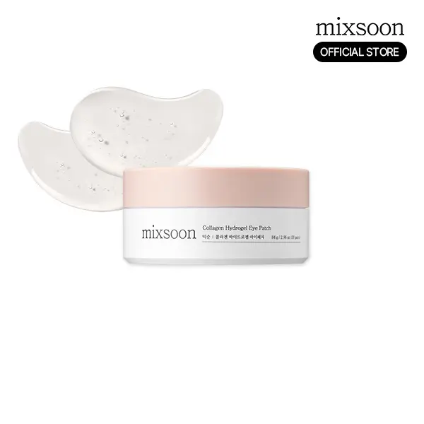 [mixsoon Official Shop] Collagen Hydrogel Eye Patch 30 pairs (60ea) - Collagen Patch that adds elasticity to bulging and wrinkled eye areas, Korean Skincare for Glass Skin