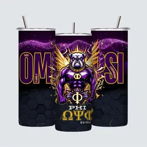 Omega Psi Phi 20 oz Tumbler - Perfect Gift for Men - High-Quality Drinkware -  Cup Reusable