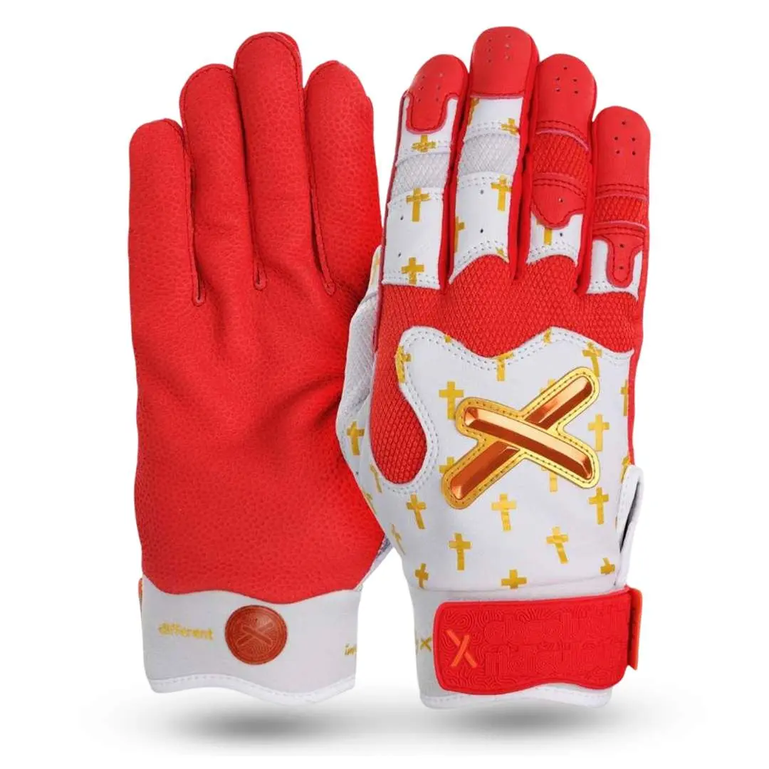 Absolutely Ridiculous Resurrection Baseball Batting Gloves, Premium Cabretta Leather with Artistic Design for High Performance & Comfort