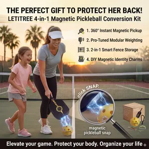 Best Mother's Day Gift  Stop Bending! Protect Her Back with Letitree Magnetic Pickleball Kit