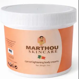 Marthou Skincare Carrot Body Cream - Deep Hydration, Nourishing, All Skin Types, 3oz