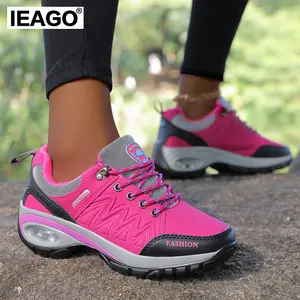 IEAGO Original Women's Sports Casual Walking Running Shoes Breathable Fashion Athletic Sneakers for Jogging and Work - Synthetic PU with Mesh Upper Rubber+EVA+TPU Sole(If Your Foot Width, Please Buy One Size Larger!)