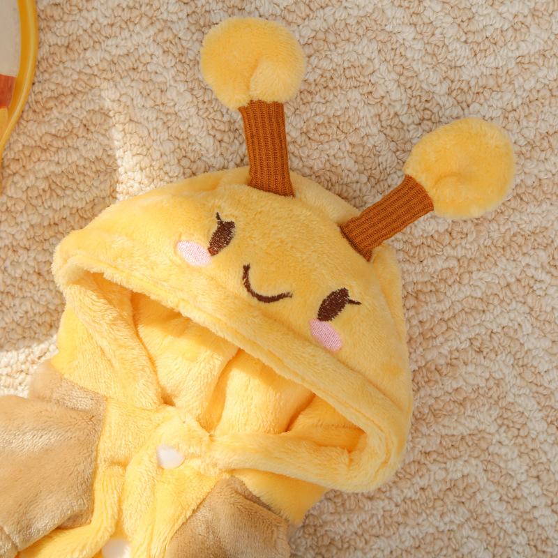 Pet Clothes Little Bee Costume Cosplay With Hat Leash Ring For Small Medium Dogs Cat Winter Thickened AL991277976462