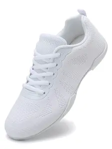 Girls White Cheerleading Shoes Breathable Youth Cheer Competition Sneakers Athletic Training Dance Women