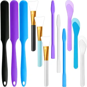 12 count  Stir Sticks Kit,  Epoxy Brushes, Stir Tool Sticks, Mixing Spoon, Scraper DIY Crafts Tools for  Epoxy Liquid (Assorted Color)