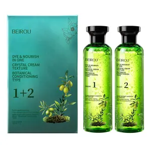 Plant-Based Herbal Hair Dye Shampoo Kit (1+2) – Natural Black, Powerful Gray Coverage, Color & Nourish in One#haircolor#hairdye