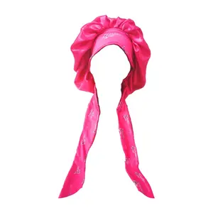 Pink Kaleidoscope Satin Bonnet