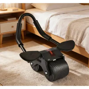 Upgraded Automatic Rebound Ab Roller with Thickened Elbow Support, Anti-Slip Core Strength Training Device, Portable Home Gym Abdominal Exercise Equipment, Fitness Tool for Men Women and Beginners, Abdominal Workout Equipment