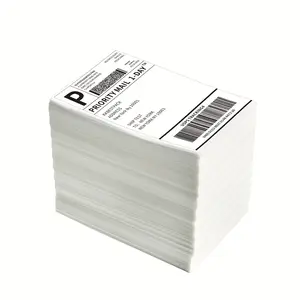 New 4"x6" Thermal Label Paper 100x150mm 100 Sheets / Stack Adhesive Stickers For Thermal Shipping Labels DHL UPS Express Barcode Label 4 Inch Thermal Label Paper Sticker Paper For Logistic Label Printer 150mm*100mm Label Paper